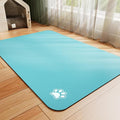 HotLive Dog Food Mat - Absorbent Cat Mat for Food and Water, No Stains Pet Feeding Bowl Mat, Easy to Clean Pet Placemats, Quick Dry Dog Water Dispenser Mat for Messy Drinkers | Paw Teal 12"x 19"