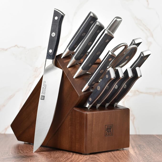 ZWILLING Spectrum 14-Piece Knife Block Set (Acacia Block)