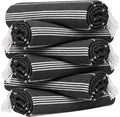 HAVLULAND Turkish Beach Towels, Set of 12, Oversized 72"x40" - Black | Soft Hammam Peshtemal, Sand Free, Quick-Dry, Absorbent Bath Towel | Lightweight & Compact for Travel, Pool, Gym, Spa