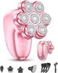 Electric Razors for Women, 5-in-1 Womens Electric Shavers for Legs, 7D Waterproof Wet Dry Travel Body Hair Remover Bikini Shavers for Lady Face Underarms Public