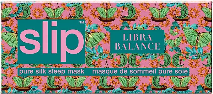 slip Pure Silk Sleep Mask - 100% Pure 22 Momme Mulberry Silk Eye Mask - Comfortable Sleeping Mask with Elastic Band, Zodiac Collection: Libra