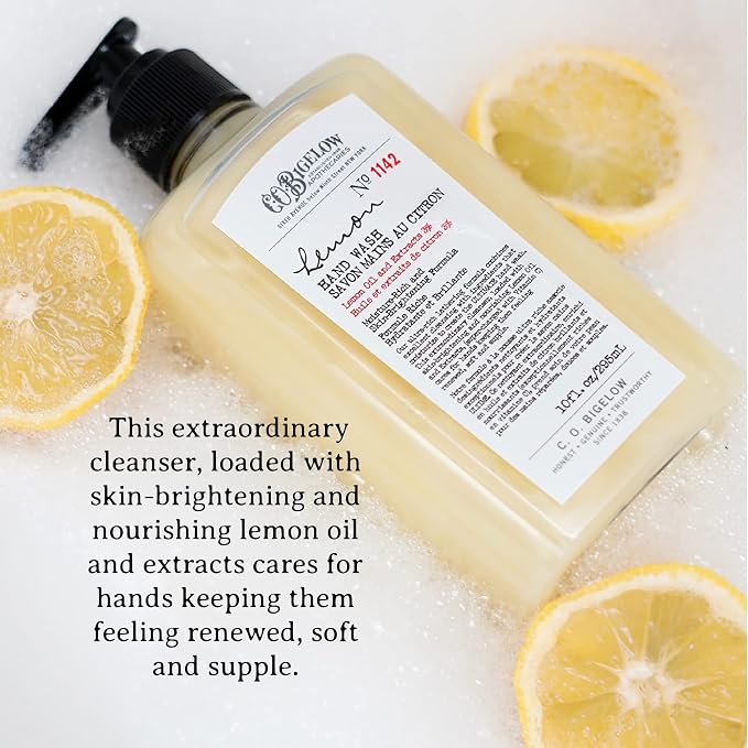 C.O. Bigelow Lemon Hand Wash, Pack of 2 Liquid Hand Soap with Lemon Extract & Aloe Vera, 10 Fl Oz