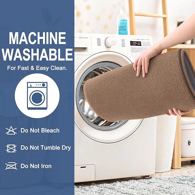 OLANLY Memory Foam Bathroom Runner Rugs 59x20, Absorbent Long Mat, Mocha | Soft Quick Dry Bath Mat Rugs, Non-Slip, Machine Washable Mat for Bathroom Floor, Tub and Shower, Home Decor Accessories