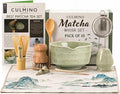 Traditional Matcha Whisk Set, 10 Pcs - 450ml Matcha Bowl and Whisk, Whisk Holder, Bamboo Scoop & Spoon, Matcha Sifter, Scoop Holder, Silicone Coaster, Tea Brush & Cloth – Matcha Kit for Tea Lovers
