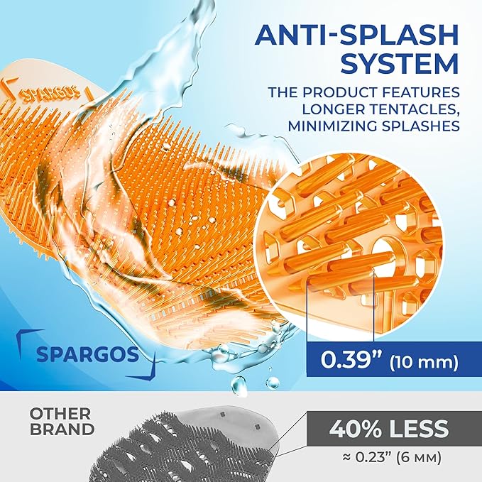 Urinal Screen Deodorizer (24 Pack) - Urinal Cakes - Fresh 3d Wave Anti-Splash - Odor Protection for Toilets in Bathroom Office Stadiums Schools with Free Gloves - 24 pcs Orange Spectrum Model