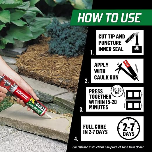 Loctite PL 500 Landscape Block & Stone Construction Adhesive, 10 fl oz Cartridge, 12 Pack