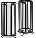 Toilet Paper Holder Stand, Freestanding Toilet Paper Storage,2 Pack,Black | Waterproof Raised Feet,Rustproof,Fit 3 Mega Rolls,No Drilling No Assemble,Minimalistic Storage,Space-saving Renter Friendly