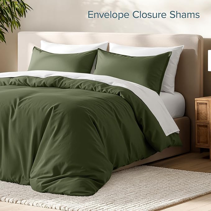 Bare Home Bedding Duvet Cover Extra Long Size - Premium 1800 Super Soft Collection - Lightweight, Cooling - Soft Breathable Bedding Duvet Cover (Twin/Twin XL, Cypress)