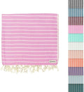 Sand Cloud Turkish Beach Towel - Sand Resistant & Quick Dry Towel | 100% Certified Organic Turkish Towel - Bath Towel or Beach Blanket for Picnic - As Seen on Shark Tank - Gocek (Pink)