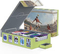 Kabinka Soccer Card Storage Box with Window Display, 5-Row Sport Card Storage Box, 3900+ Card Deck Box for Soccer Sports Card TCG, 5 Top Loaders, 5 Stoppers, 48 Dividers, 1 Dice Tray (Soccer 3)