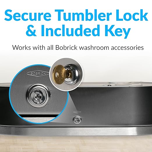 Bobrick B-2892 Surface-Mounted Twin Jumbo-Roll Toilet Paper Dispenser, Double Roll Toilet Paper Holder