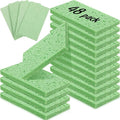 Zhengmy 48 Pieces Sponges Bulk Sponges Kitchen Compressed Sponge Natural Dish Sponge Compressed Wood Pulp Cleaning Without Scratching for Kitchen Bathroom, 3.9 x 2.4 x 0.12 Inch (Green)