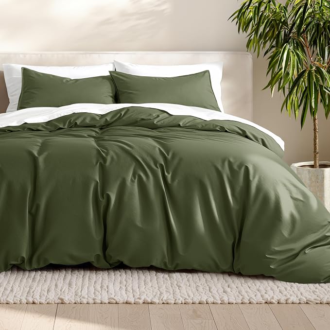 Bare Home Bedding Duvet Cover Extra Long Size - Premium 1800 Super Soft Collection - Lightweight, Cooling - Soft Breathable Bedding Duvet Cover (Twin/Twin XL, Cypress)