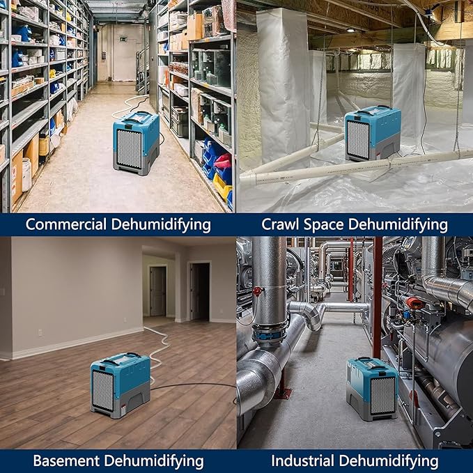 ALORAIR LGR Smart WiFi Commercial Dehumidifier up to 180 PPD (Saturation) with Pump, 6 Years Limited Warranty, Industrial Dehumidifiers, for Garage, Flood Restoration, Basement