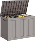 45 Gallon Outdoor Storage Box, All-Weather Deck Box for Patio Furniture, Package Deliveries, Garden Tools, Pool Supplies & Cushions, Grey