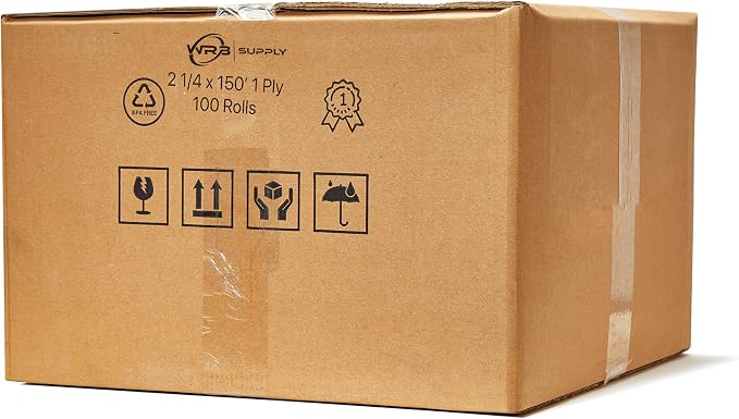 Paper Rolls One-Ply Adding Machine/Calculator 2-1/4" x 150 ft White 100/Ctn