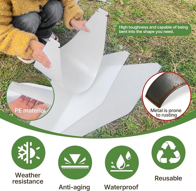 Hillside Planters for Slopes Set of 3(40" W X 16" H) with 6 Ground Stakes, PE Dirt Slopes Hillside Erosion Control, Retaining Wall Blocks Landscaping for Yard, Flower Bed