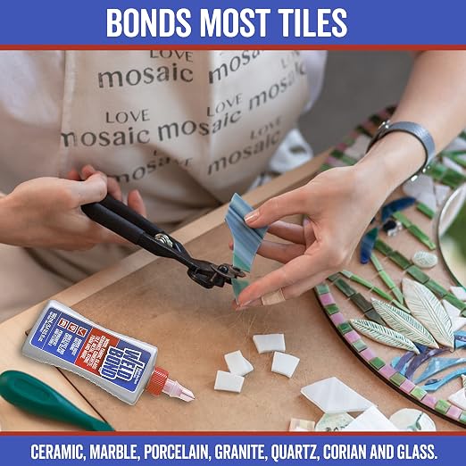 Multi-Surface Non-Toxic Adhesive Glue. Bonds Most Anything ! Glue Gallon for Wood Glue or Crafts Fabric Glass Mosaic Carpet Ceramic Tile Cement Metal Stone & More. 101 oz - 3L - 2Pack