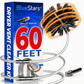 [New] BlueStars 60FT Dryer Vent Cleaner Kit with Drill Attachment | Flexible lint remover brush extends up to 60 ft and works with or without a power drill