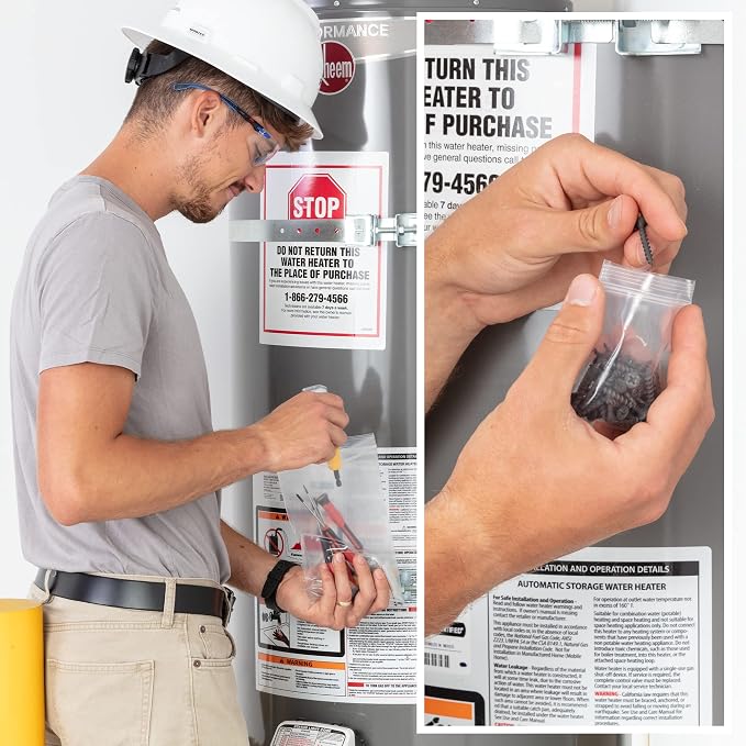 GPI - 12" x 15" Ultra Heavy-Duty Zip Bags, Large 8 Mil Thick Reclosable Puncture-Resistant Plastic Zipper Baggies, Resealable Poly Zip Top Bag for Construction, Tools & Sharp Objects. 50 Count
