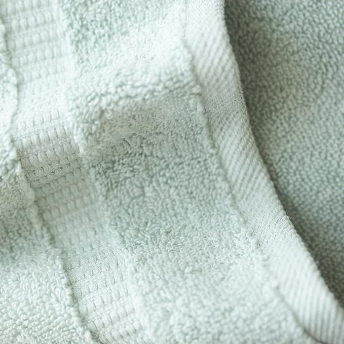 SALBAKOS 6-Piece 100% Turkish Cotton Hand Towels, 16x30 inch, Seafoam Green | Large Size Thick Super Soft Highly Absorbent, Versatile Hair Face & Hand Drying Towel, Premium Hotel Quality Made in Turkey