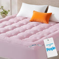 BEDLORE California King Mattress Topper Viscose Derived from Bamboo, Thick Pillow Top Mattress Pad with Stretchable Pockets for 6"-18" Mattress, Soft Mattress Topper for Back Pain Relief(Pink)