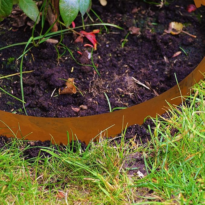Metal Landscaping Edging, 6Hx40L Inch 6-Pack Rustic | Cor Ten Steel | 6 inch | 1mm thick for garden lawn yard