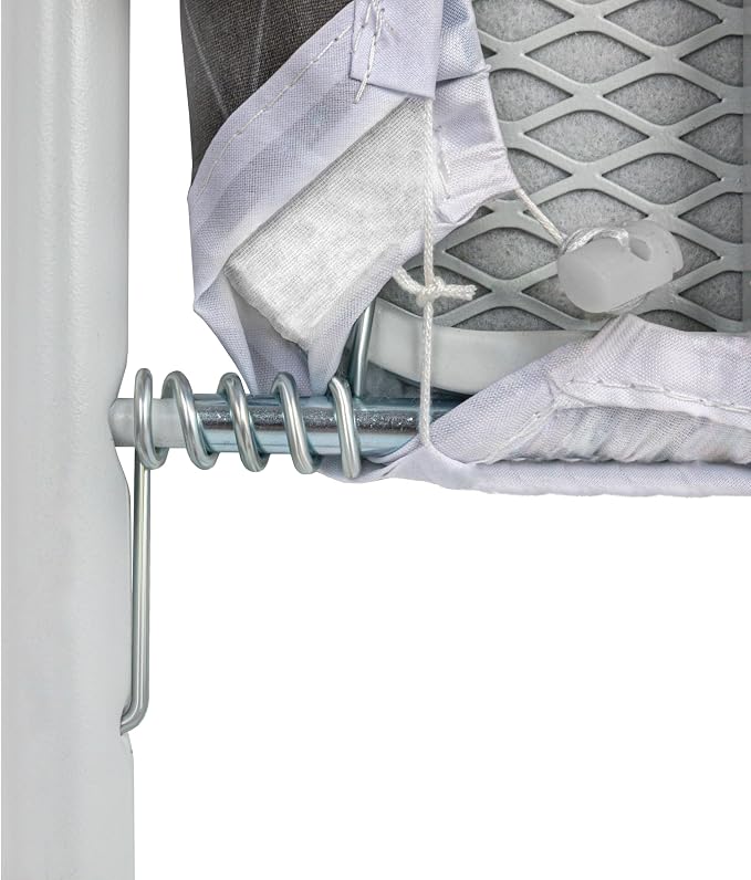 Household Essentials Over The Door Ironing Board, Space Saving Fold Down Ironing Board for Small Spaces, Apartments & Laundry Rooms – Compact Hanging with Easy Pull-Down Design, White & Black