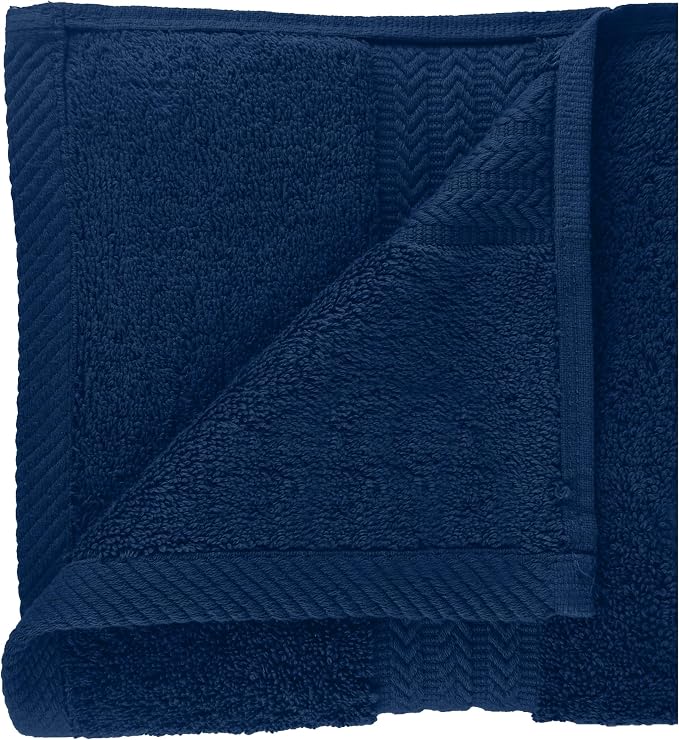HERCULEAN Large Bath Towels 24 x 50 Pack of 6 | Quick Dry and Highly Absorbent | 100% Cotton Terry Towels for Bathroom - Perfect for Shower - Pool and Spa - Luxury Soft Towels - Navy Blue