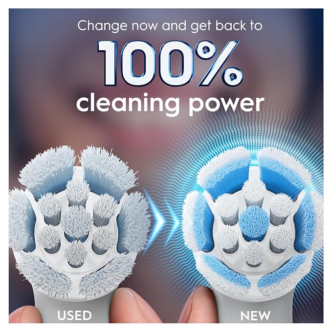 Oral-B iO Series Gentle Care, Original Replacement Round Brush Heads, Angled Bristles for Deeper Plaque Removal, Softer Brush Head for Sensitive Gums