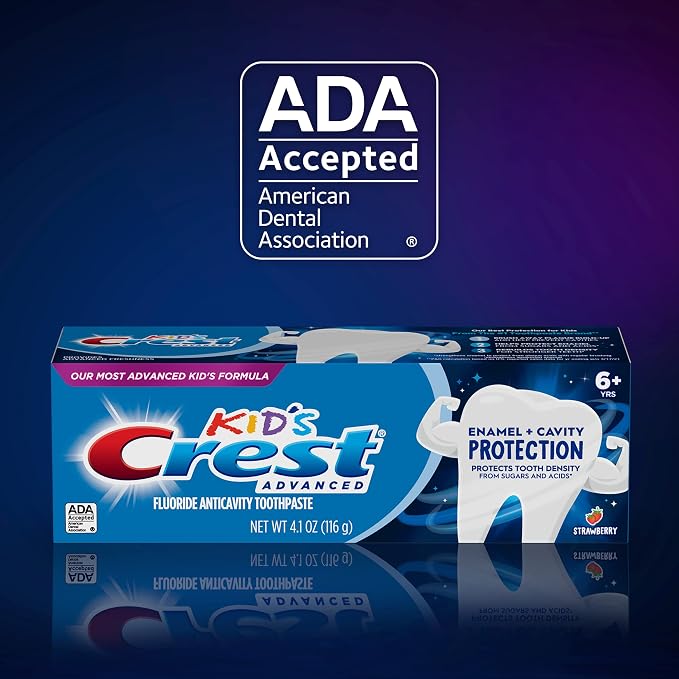 Crest Kids Enamel + Cavity Protection Toothpaste, 4.1oz Count 24, Pack of 8