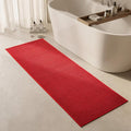 Triohero Bathroom Runner Rugs, Long Bath Mat Runner Washable Thin Quick Dry Low Pile Bathroom Runner Rugs Non Slip, Red 24"x70"