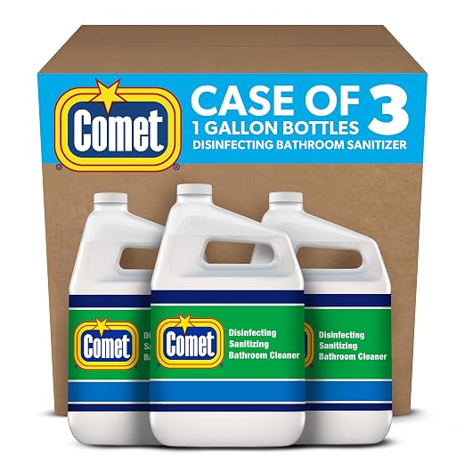 Comet Disinfecting-Sanitizing Bathroom Cleaner, One Gallon Bottle, Case of 3