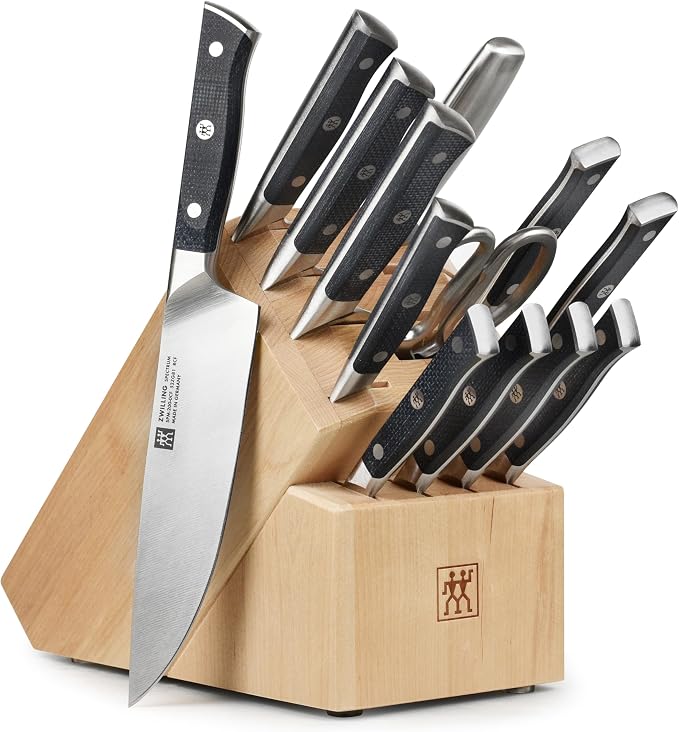 ZWILLING Spectrum 14-Piece Knife Block Set (Birchwood Block)