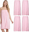 4 Pcs Towel Wrap for Women Waffle Spa Robe with Adjustable Closure Elastic Top Lightweight Wraps for Bath Shower