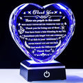 YWHL Thank You Gifts for Women Men with Colorful LED Base Appreciation Gifts for Employee Coworkers Mentor Teacher Boss Inspirational Birthday Farewell Goodbye Retirement Plaque Desk Decor