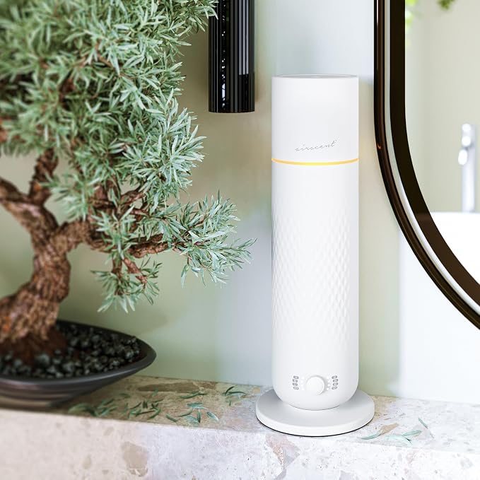 The AirScent Waterless Diffuser - Cold Air Scent Diffuser Oil Machine | for Homes, Offices, Hotels and Spas - Aromatherapy Diffuser for Aesthetic Scenting - White - 4.05 Oz - Fragrance Not Included