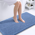 OLANLY Large Bathroom Rugs 40x24, Soft Absorbent Chenille Bath Rugs, Rubber Backing Quick Dry, Machine Washable Bath Mats for Bathroom Floor, Tub and Shower, Home Decor Accessories, Cornflower Blue