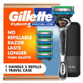 Gillette Fusion5 Proglide Razor for Men, 5-Blade, 1 Razor Handle, 5 Blade Refills, with Travel Case