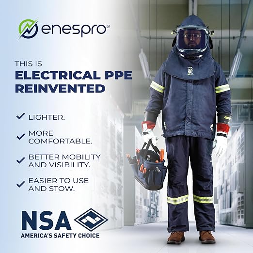 Enespro Class 0 Insulated Electrical Gloves Kit, 1000V AC/1500V DC, Size 9 | ASTM D120 and NFPA 70E Rubber Glove Set with Leather Protectors and Storage Bag for Power Crews and Utility Workers, Red