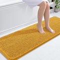 OLANLY Bathroom Runner Rugs 59x20, Soft Absorbent Chenille Bath Rugs, Rubber Backing Quick Dry, Machine Washable Long Bath Mats for Bathroom, Tub and Shower, Home Decor Accessories, Golden Yellow