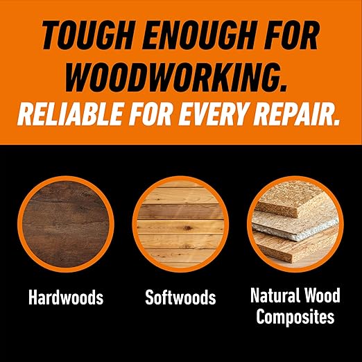 Gorilla Ultimate Waterproof Wood Glue, Natural Wood Color, 8 Ounce (Pack of 1) - Waterproof for Indoor or Outdoor Projects and Repairs