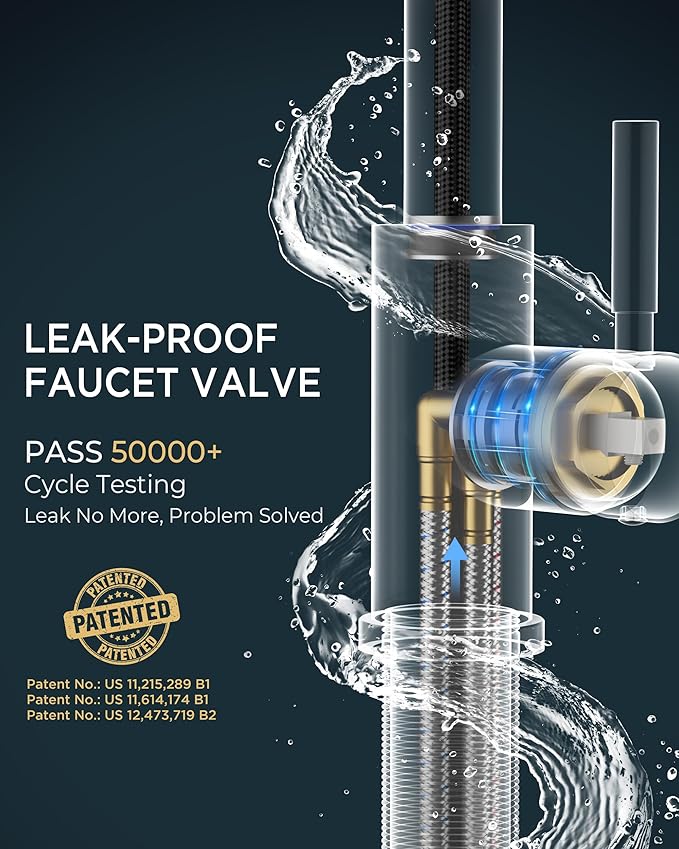 FORIOUS Kitchen Faucets with Pull Down Sprayer, Brushed Nickel High Arc Single Handle Stainless Steel Bar Sink Faucet with Deck Plate for 1 or 3 Hole, Suitable for Farmhouse RV Camper Laundry