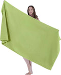 SALBAKOS Luxury 100% Turkish Cotton Bath Sheet 40x80 in (1-Piece, Green) | Extra Large Jumbo Oversized Bathroom and Beach Towel, Super Soft Highly Absorbent Thick Premium Hotel Quality, Made in Turkey