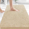 OLANLY Bathroom Rugs 36x24, Extra Soft Absorbent Chenille Bath Rugs, Rubber Backing Quick Dry, Machine Washable Bath Mats for Bathroom Floor, Tub and Shower, Home Decor Accessories, Beige