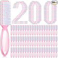 Patelai 200 Pcs Handle Grip Nail Brush Bulk Fingernail Brushes Pedicure Brush for Feet, Toes and Cleaning Fingernail(Clear Pink)