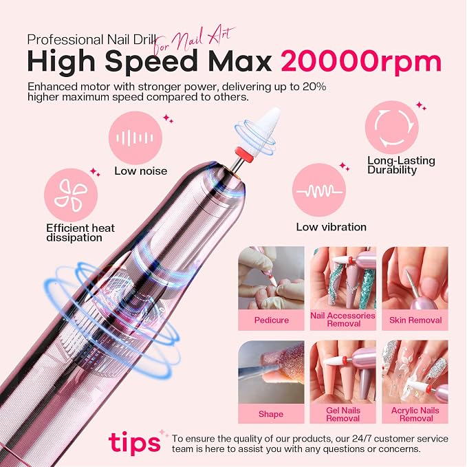 Glamonade Acrylic Nail Kit for Beginners: Professional Acrylic Nail Kit Set with Everything with Drill Powder Nail Art Starter Tech Kit at Home Salon Gift
