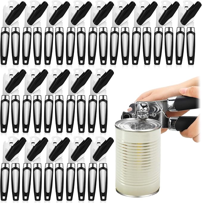 Gisafai 20 Pcs Manual Can Opener Bulk with Sharp Blade Smooth Edge Multifunctional Kitchen Gadget Handheld Openers Large Handheld Knob Can and Bottle Animals for Dorm Kitchen Essentials Gifts