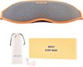 MZOO Pro Breathable Sleep Mask - Complete Blackout Sleeping Eye Mask for Side Sleeper, 3D Long Eyelash Friendly Night Blindfold, Travel Essentials Eye Cover Birthday Gifts for Women Men, Light Orange