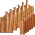 12 Pcs Wood Cutting Board Set with Handle, Bulk Chopping Serving Boards 16x10 & 16x5 Inch, Charcuterie Boards for Laser Engraving, Wedding Housewarming Gift, Kitchen Supplies (Acacia)